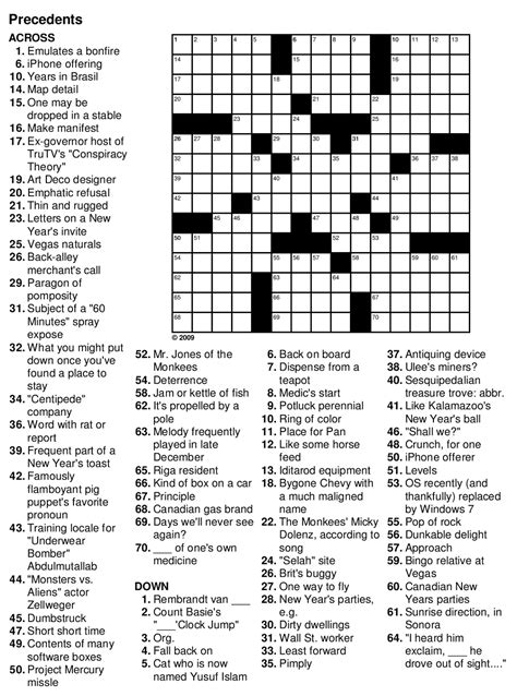 DAILY CROSSWORD .